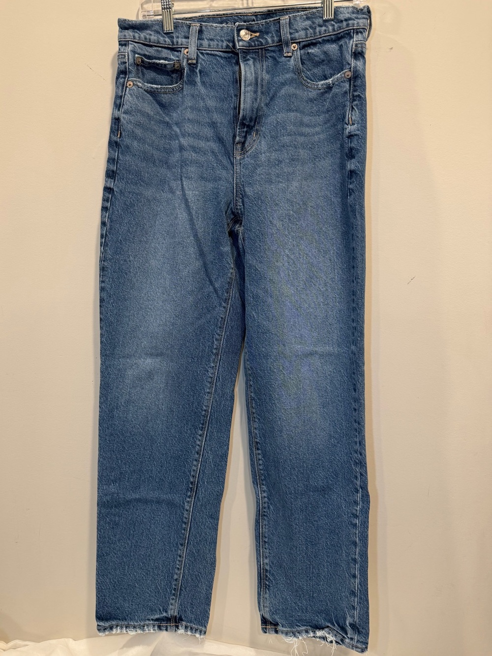 American Eagle Outfitters Womens Super High Rise Straight Jeans 10 Short